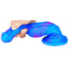 F*CK MY COLOR Gode Dog Long 26 x 6cm Bleu-Rose